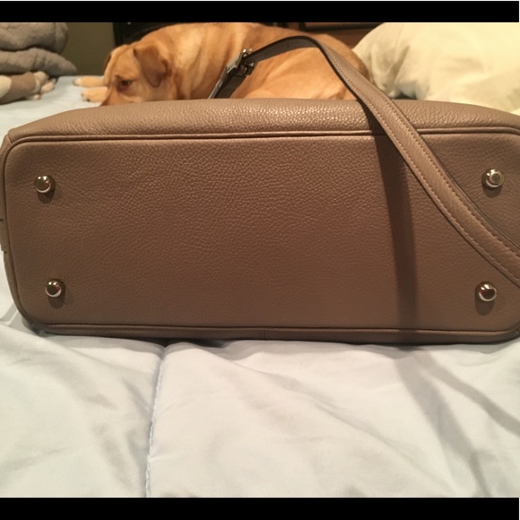 NWT Coach Pebbled Gray Leather Satchel - Picture 4 of 8